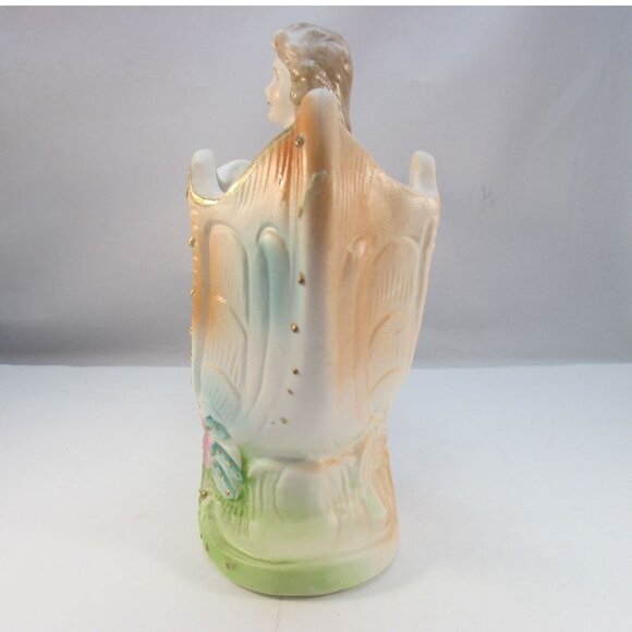 Victorian Boy on Horse Shell Bisque Planter by Wales Chinaware made in Japan - Picture 6 of 14